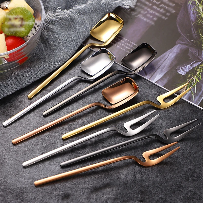 Ложка из нержавеющей стали с длинной ручкой ложка для смешивания мороженого чая