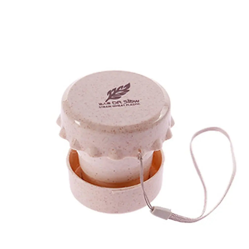 Портативная силиконовая Выдвижная складная чашка с крышкой открытая