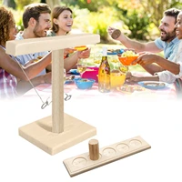 party toys leisure industrial style bar drink shop handmade wooden ring toss hooks fast paced interactive game for bars home hot