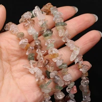 5 8mm natural rutilated quartz beaded irregular gravel beads for jewelry making diy necklace bracelet accessries length 40cm