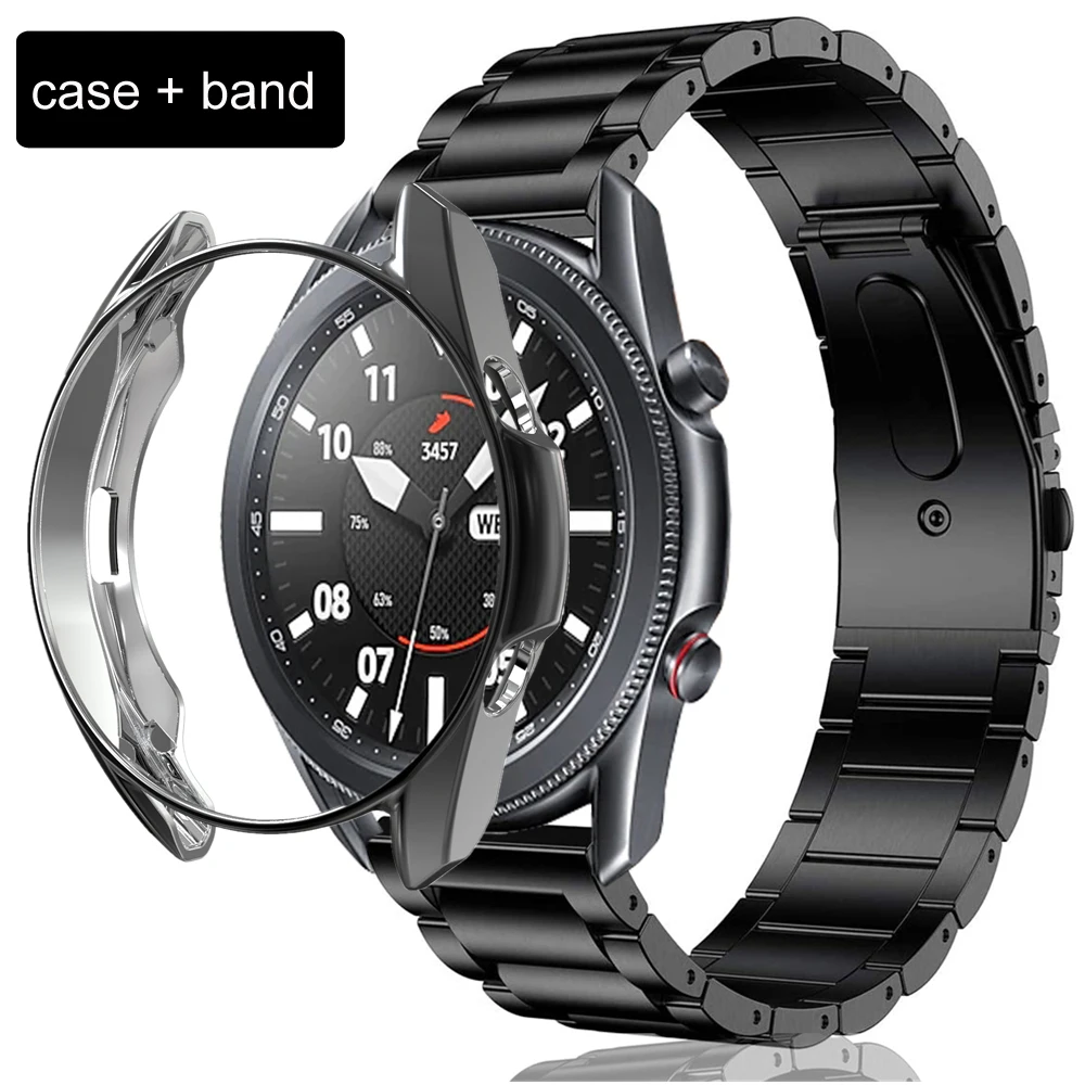 

case + band for samsung galaxy watch band 45mm 41mm active 2 40mm 44mm galaxy watch 46mm huawei watch gt 2e strap and cases