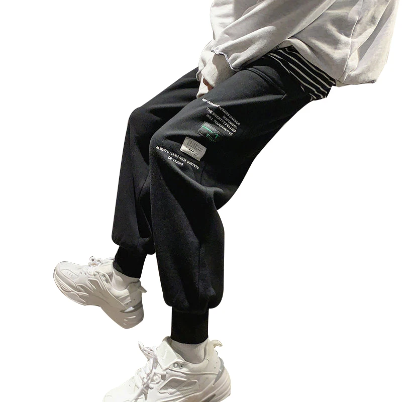 

Winter Thicken Sports Pants Gold Velvet Embroidery Label Printed Letter Trousers Casual Plus Velvet Warm Loose Hiphop Harem Pant