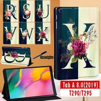 tablet case for samsung galaxy tab a 8 0 inch sm t290 sm t295 2019 t290 t295 funda pu leather folding stand cover case