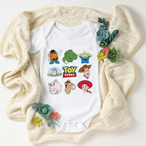 Toy Story Clothes Newborn Baby Clothes Infant Girl Bodysuits Summer White Jumpsuit Toddler Boy Rompe in Pakistan