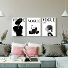 Модный женский плакат и печать Vogues цитаты настенное Искусство Холст Живопись черные белые картины для гостиной Декор для дома