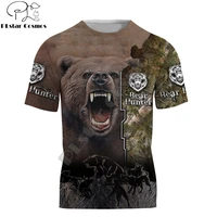 summer cool hipster men t shirt beautiful bear hunting pattern 3d printed harajuku short sleeve t shirt unisex casual tops tx208