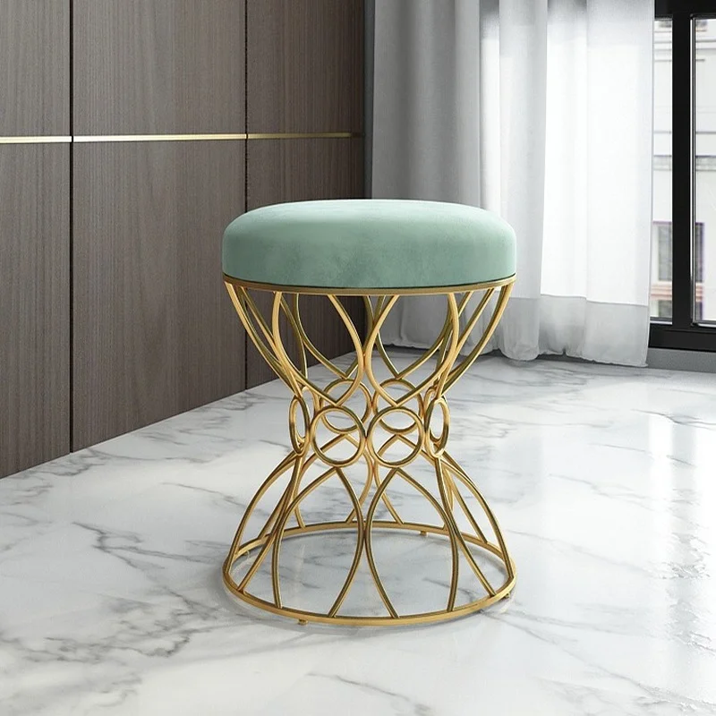 

Скандинавский роскошный стул для макияжа, тканевый подвесной столик для спальни, сменный стул для обуви, маленький диван