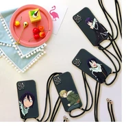 japanese yato noragami anime art phone case for iphone 7 8 11 12 x xs xr mini pro max plus strap cord chain lanyard soft