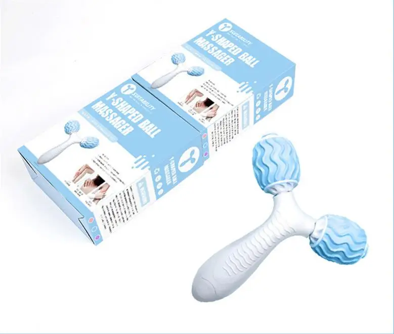 

2021 New Y Shape Roller Massage Light Portable Muscle Relaxer Relaxation Instrument Beauty Tool Fitness Foam Roller