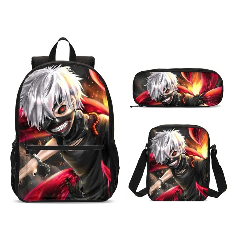 Комплект из 3 шт./компл. детских школьных сумок с принтом Токийский гулз детский