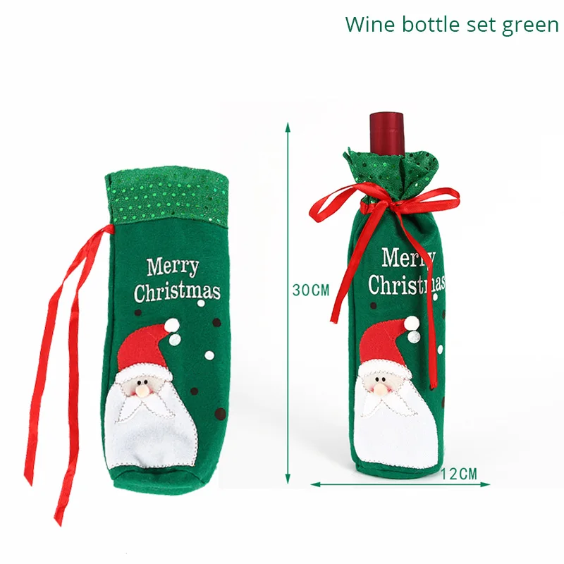 Natal Merry Christmas Висячие белые снежные фольга Swirl баннер гирлянда Рождественские украшения для дома новогодние вечерние navidad kerst - Цвет: 1pcs bottle cover