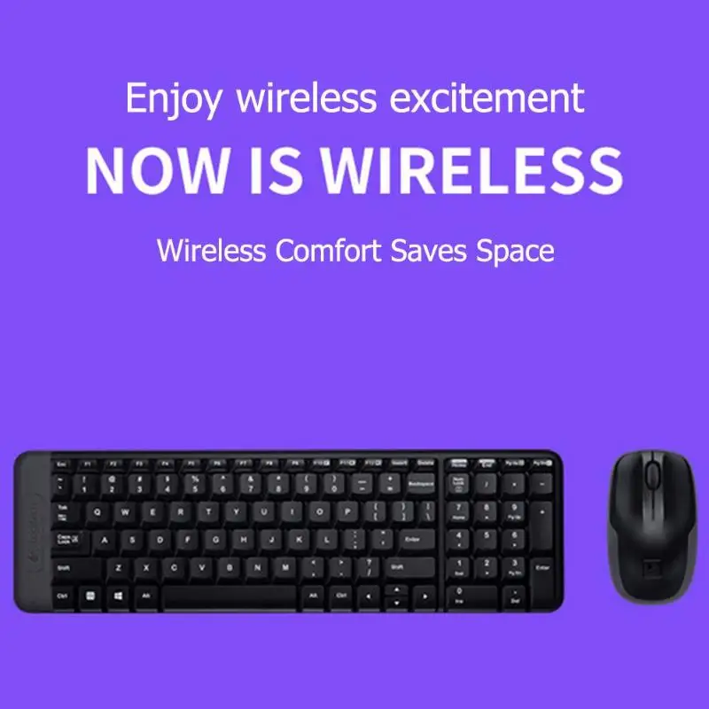 Игровая клавиатура Logitech MK220 мышь Combo 2.4GH беспроводная с USB-приемником для