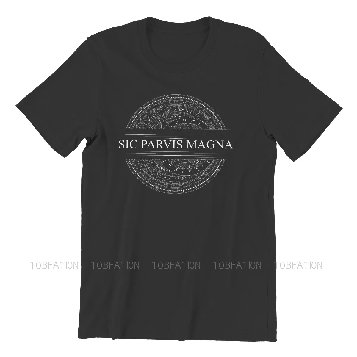 Хипстерские футболки Sic Parvis Magna мужские в стиле Харадзюку из чистого хлопка с
