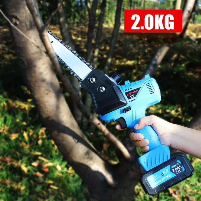 

18cm Mini Electric Chain Saw One-handed Cordless Mini Pruning Chain Saw With 2 3.0Ah Lithium Batteries For Cutting Wood
