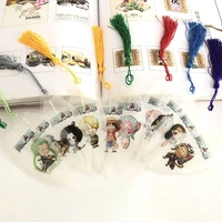 cartoon anime cute tassel leaf vein bookmarks creativity gifts student learning stationery office reading supplies