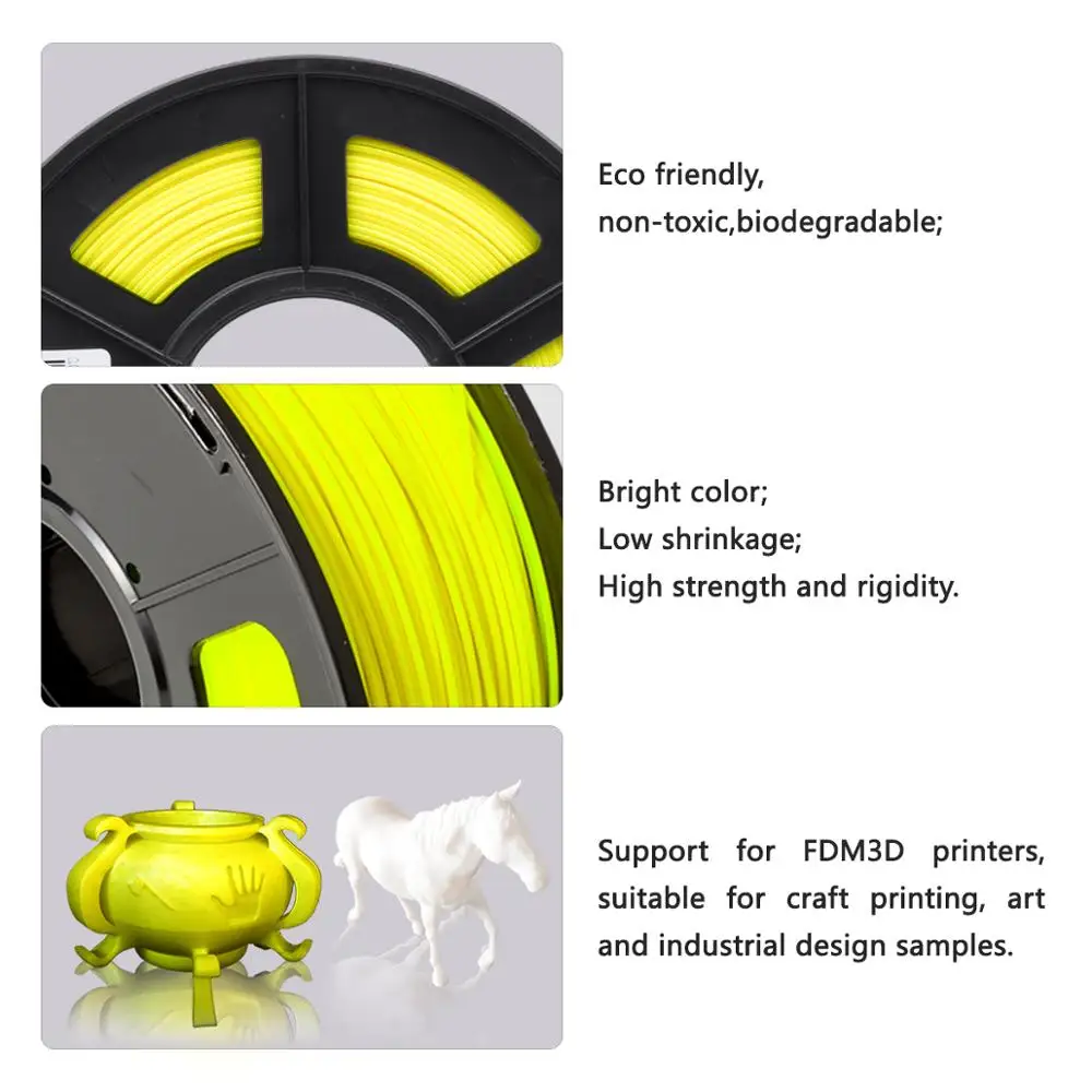 Enotepad1kg 1.75mm PLA filament for 3D printing with 0.02mm tolerance and no bubble pla harmless material 3D print
