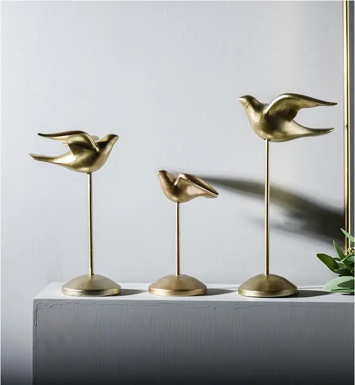 Европейские фигурки с абстрактными птицами и голубями украшение для кабинета