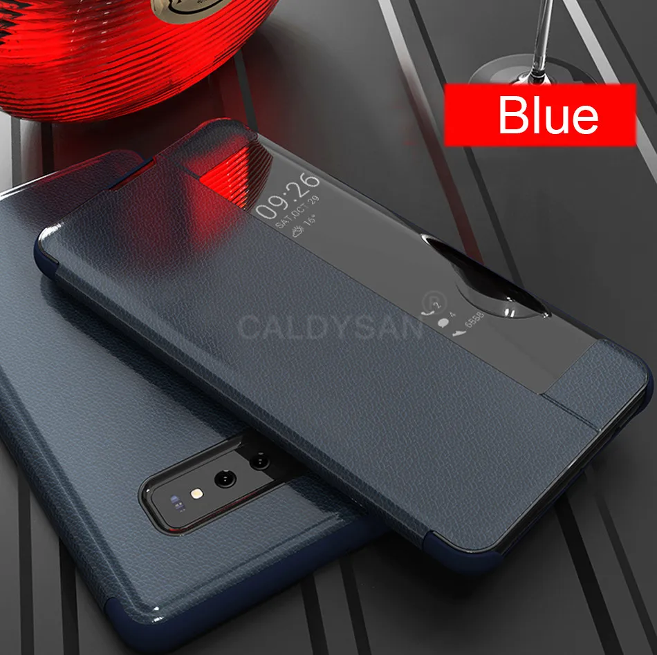 Роскошный кожаный флип-чехол для samsung Galaxy S9 S8 Plus, противоударный чехол для samsung S10 Plus S10e Smart View, чехол для телефона