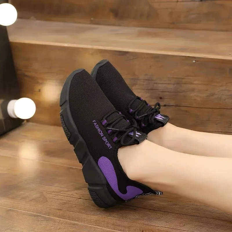 Новые осенние женские туфли лодочки вентилируемые Нескользящие кроссовки для