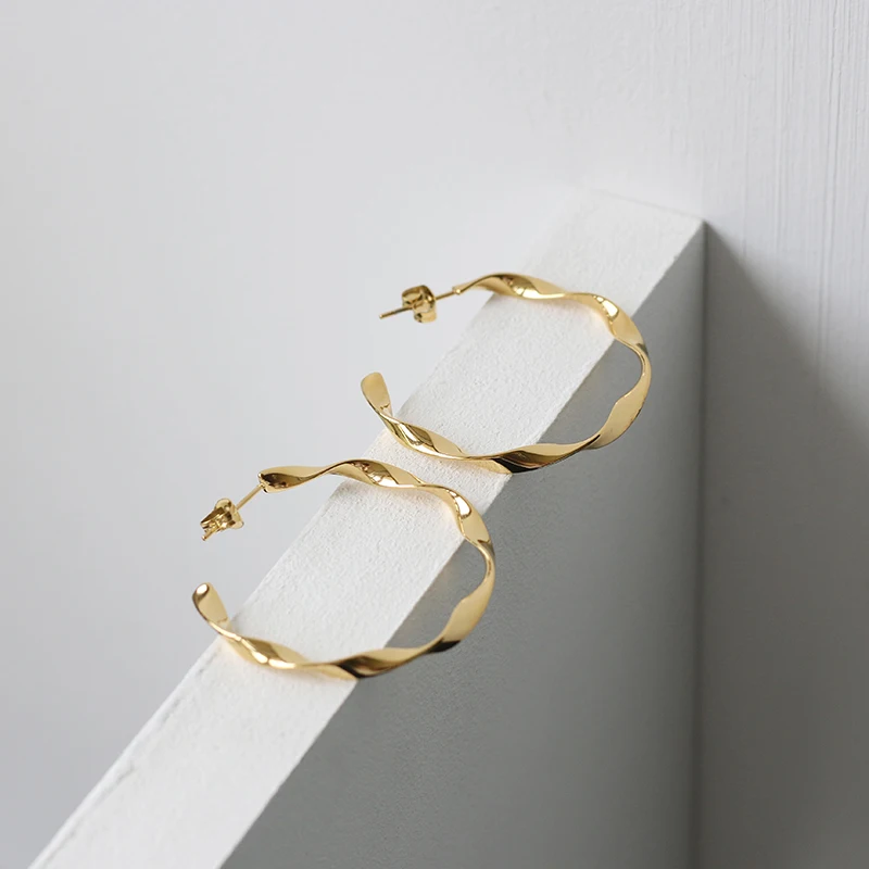 

Vintage Big Circle Hoop Earrings Simple Stainless Steel Round Loop Earrings For Women Girls Punk Fashion Ear Gift Party Jewelry