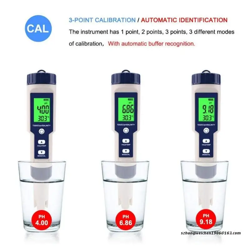 

Three Points Calibration Water Tester Sensitive Reliable Water Quality Filter Purity Digital Tester EC 0-10000US / cm 28GF