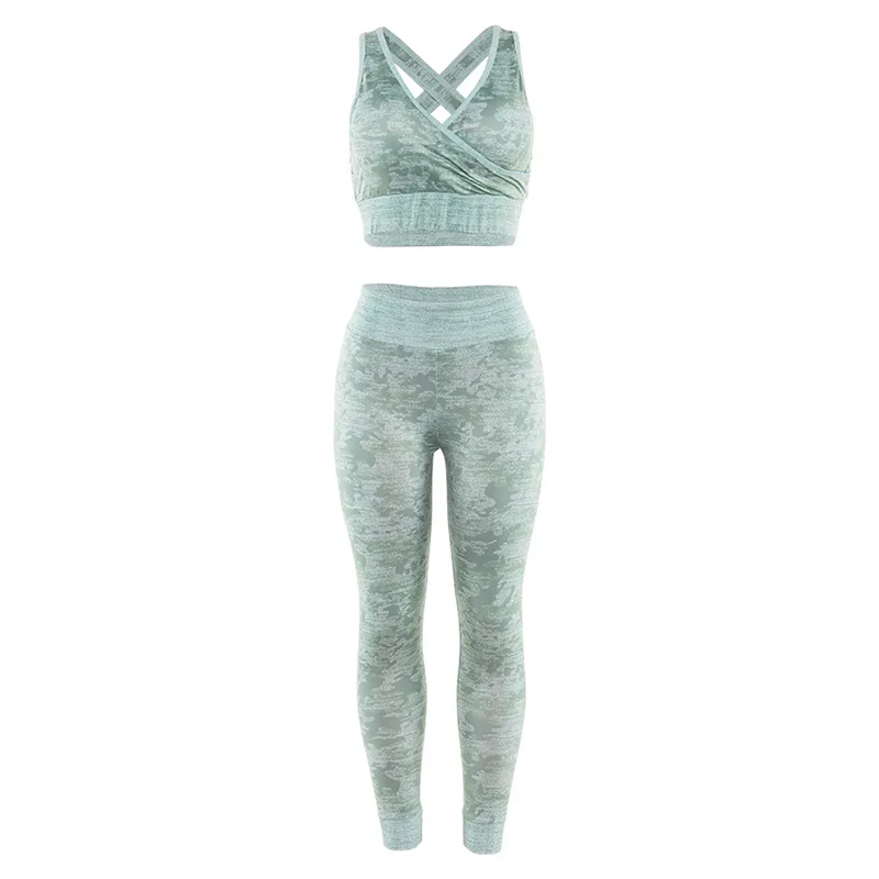 

Women Yoga Sets Tracksuit Sexy Gym Wear Running Clothing Top Leggings Fitness Ensemble Sportswear Sport Suits Yoga Set