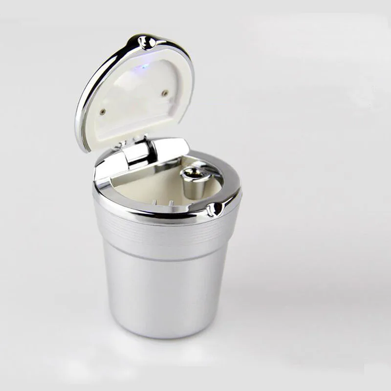 Портативная автомобильная пепельница подставка для сигарет со светодиодным