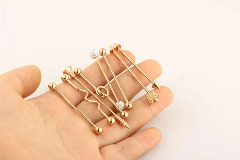 Серьги-штанги из хирургической стали для пирсинга ювелирные изделия прокола