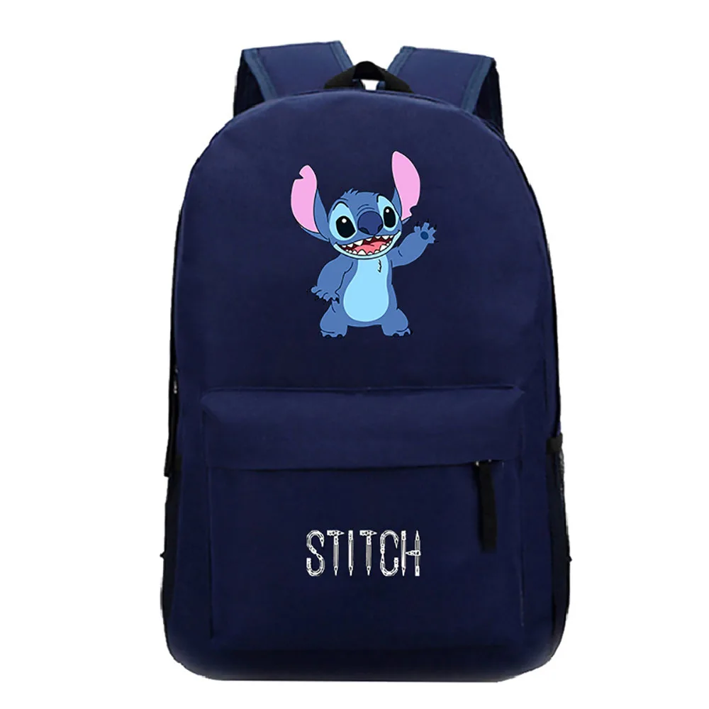 Disney 2021 New Interstellar Baby Happy Expression Stitch Print Cartoon Pattern Wild Backpack Creative Travel Student School Bag