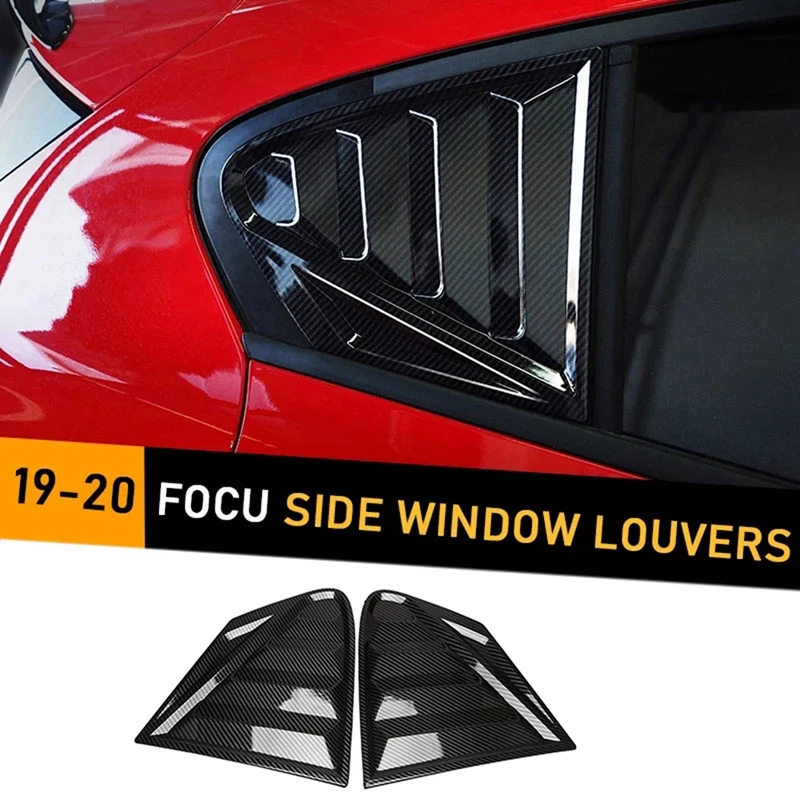 

Автомобильное окно боковые жалюзи Вентиляция для Ford Focus ST-LINE Hatchback 2019 2020 ABS углеродное волокно стильные автомобильные аксессуары