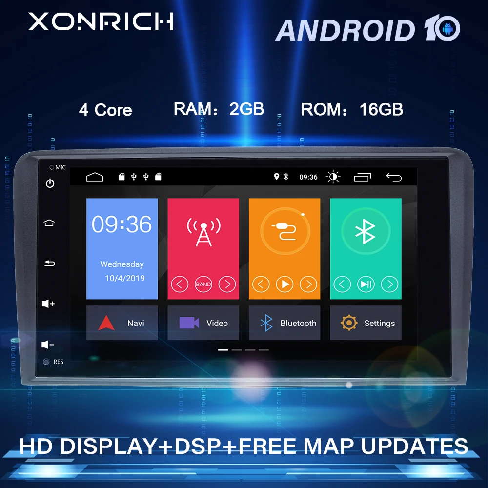 Автомагнитола IPS DSP 2 din Android 10 мультимедийный проигрыватель для Audi A3 8P S3 2003-2012 RS3