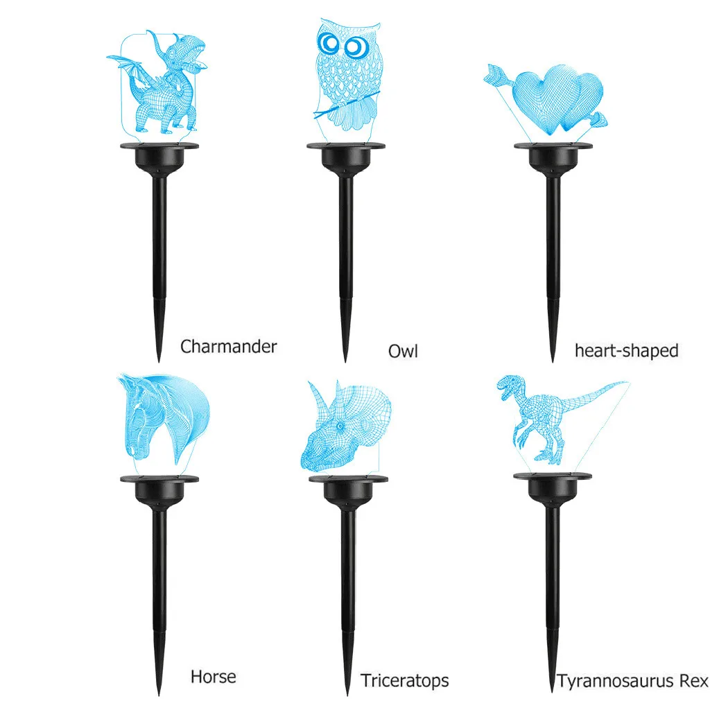 

LED light LED Solar Power Animal Lawn Lamp Garden Yard Stake Landscape Outdoor Light Decor ABS+ Stainless Steel 2021 New