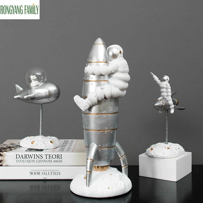 Скандинавская скульптура астронавта для дома и офиса статуэтка космонавта