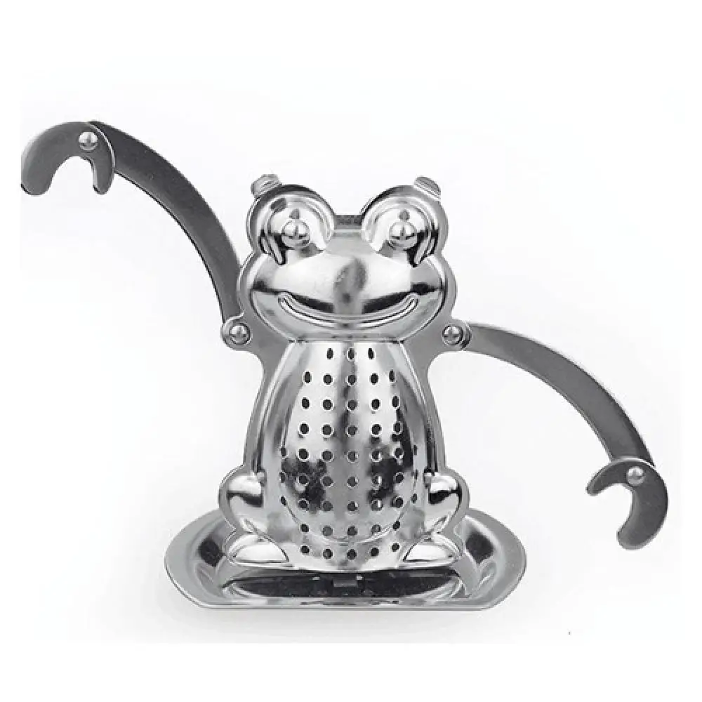 1 шт Нержавеющая сталь лягушка Форма Чай фильтр травы Специи Кухня аксессуары