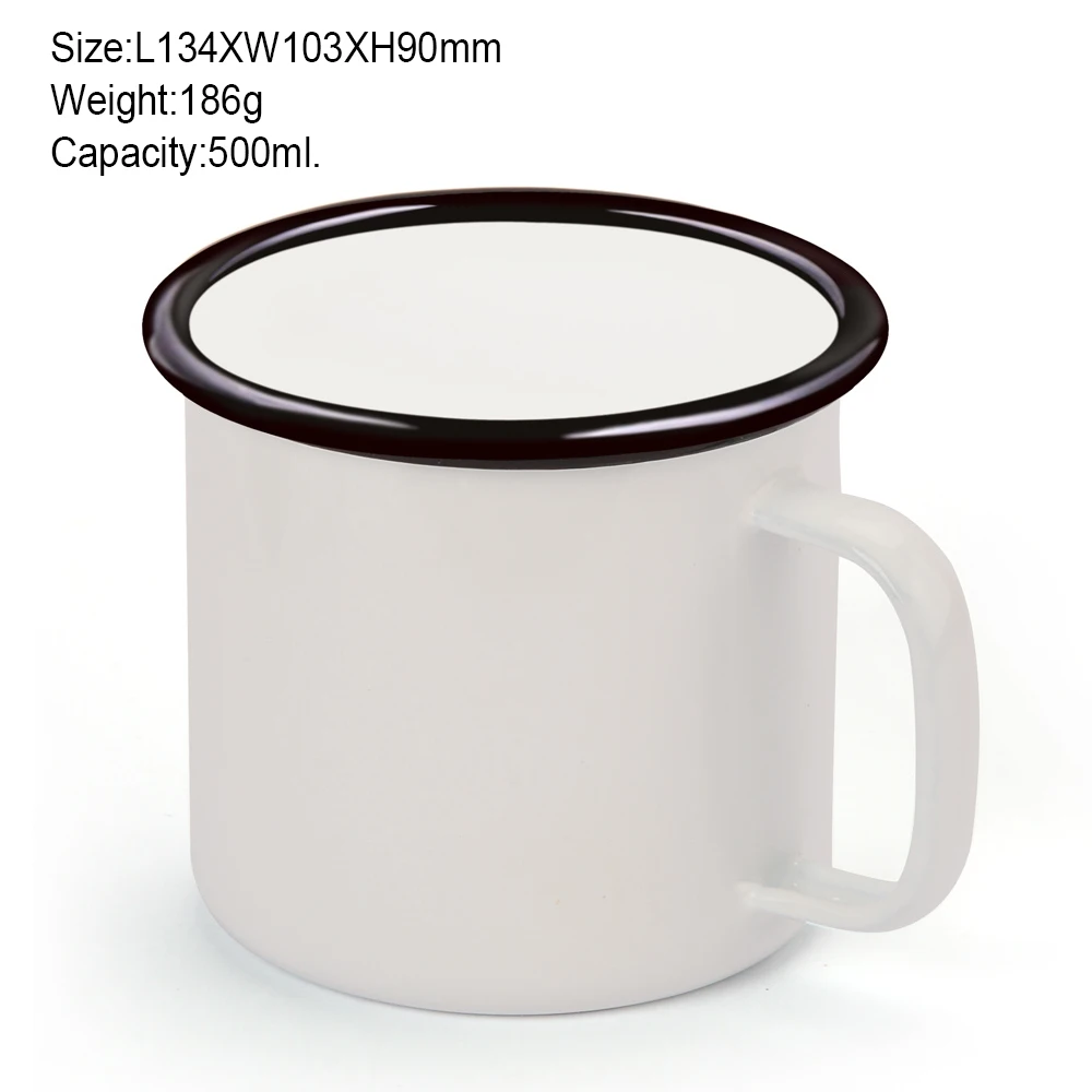 Уличная эмалированная чашка QUEENBAR домашняя винтажная для завтрака молока кофе