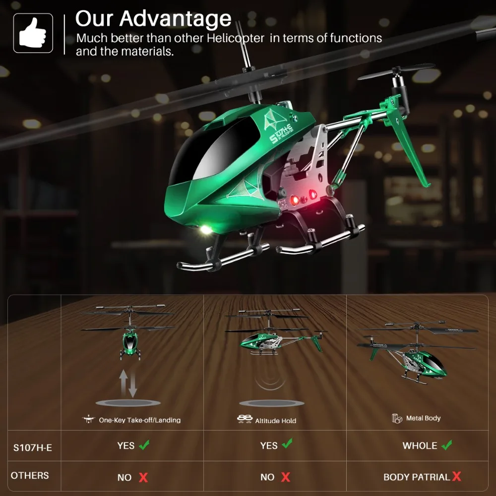 Новое поступление Вертолет SYMA RC S107H с функцией Hover 3.5CH RC вертолеты подарок летающие игрушки для мальчиков детей