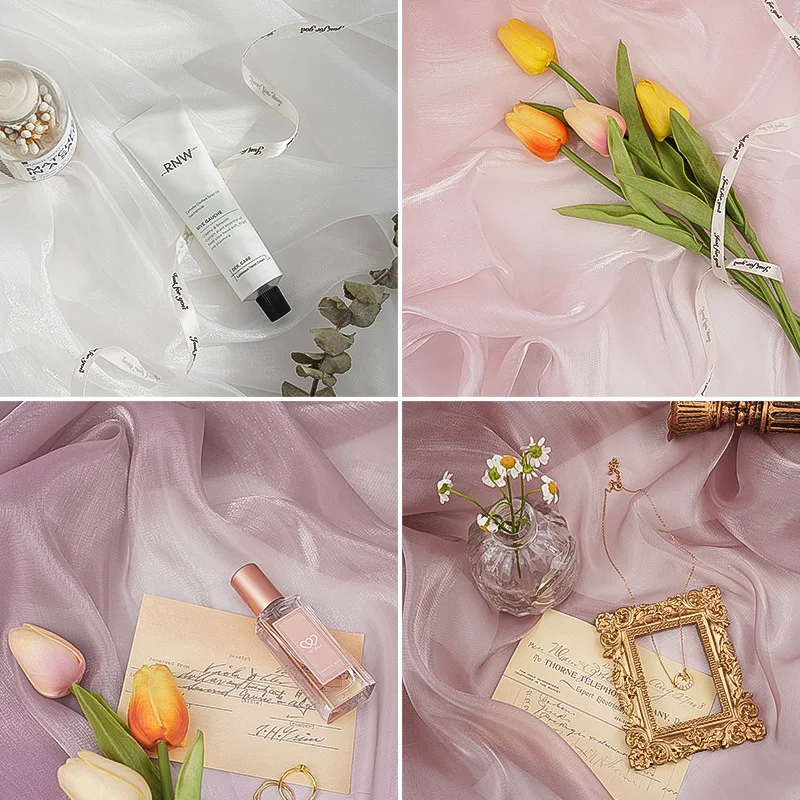 Фон для фотосъемки с изображением ярких нитью Тюль Ткань яркая газовая студия