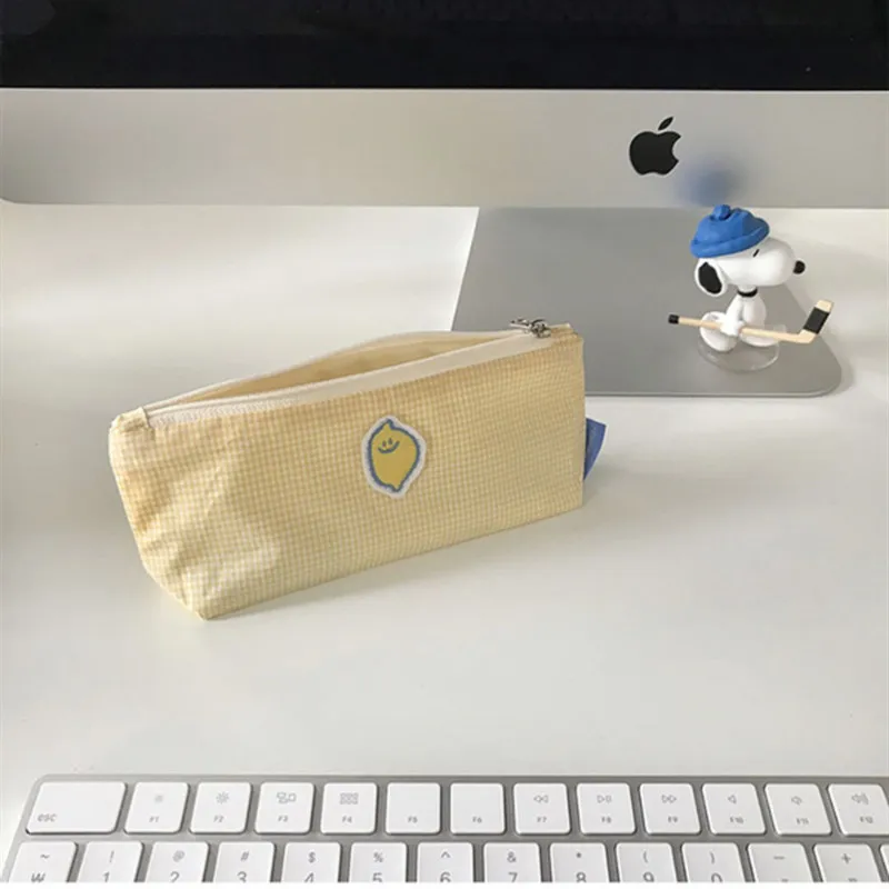 Симпатичный чехол для карандашей с лимоном простая сумка хранения сумка-клатч