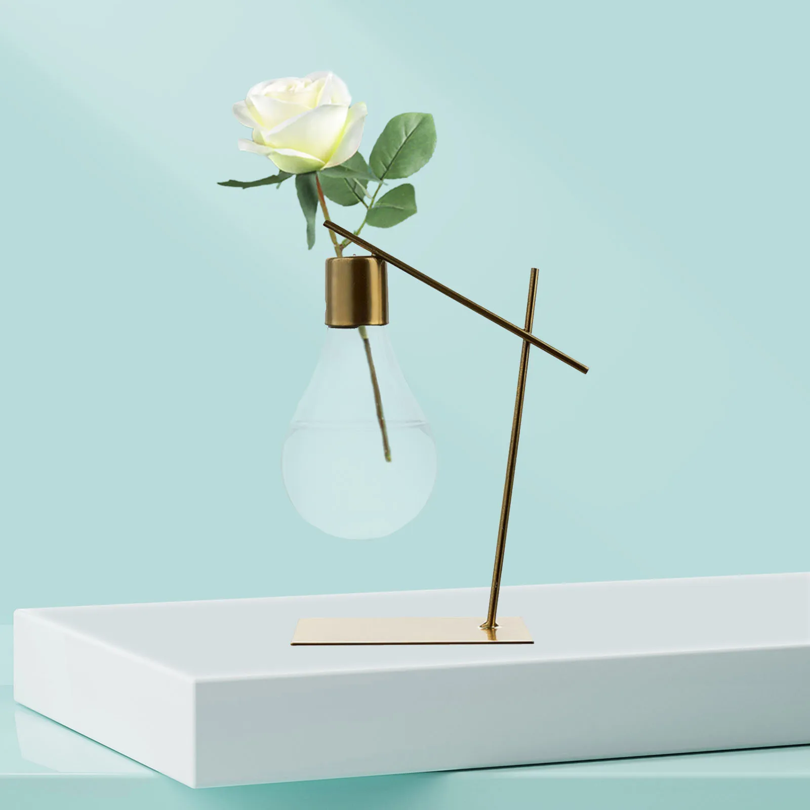 

Современная стеклянная ваза, ваза для цветов, домашнее украшение для гостиной, лампочка для гидропонной вазы, свадебные аксессуары, аксессу...