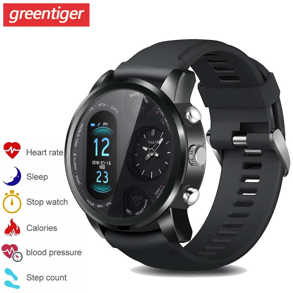 Умные часы T3 для мужчин 5ATM водонепроницаемые спортивные фитнес-трекер