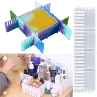 adjustable frame silicone mold for epoxy resin bracket mould dressing table drawer organizer dividers diy craft tools home decor