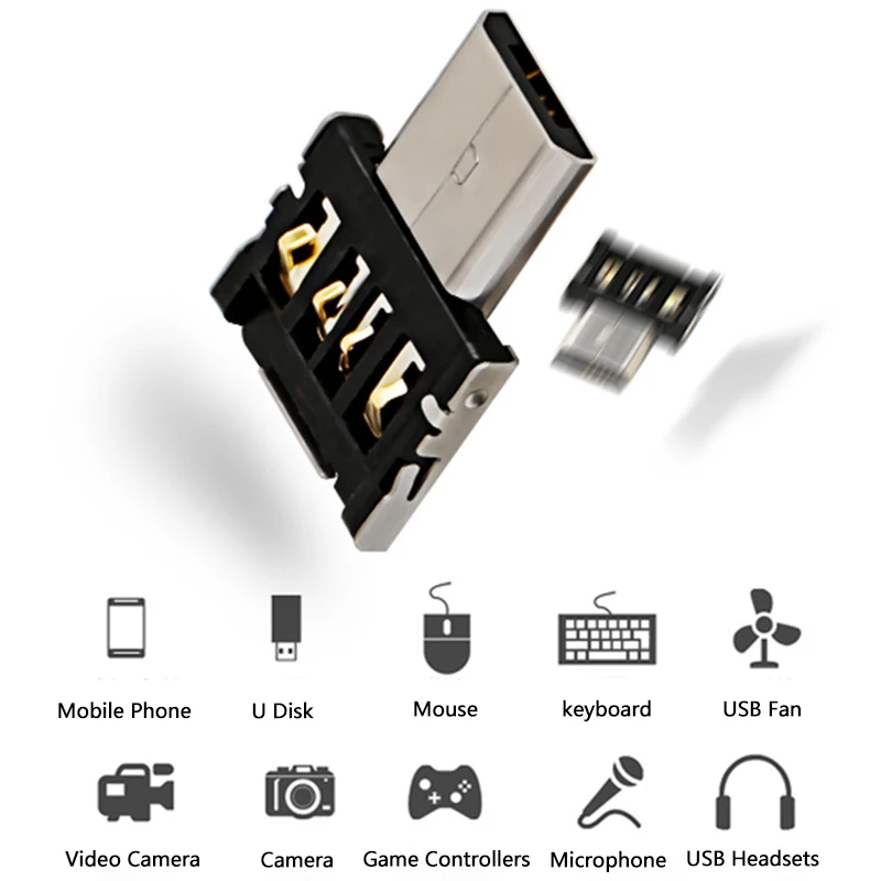 Mini type C OTG Micro Usb к USB Jack адаптер Универсальное внешнее оборудование конвертер для MacBook u-диск передачи данных