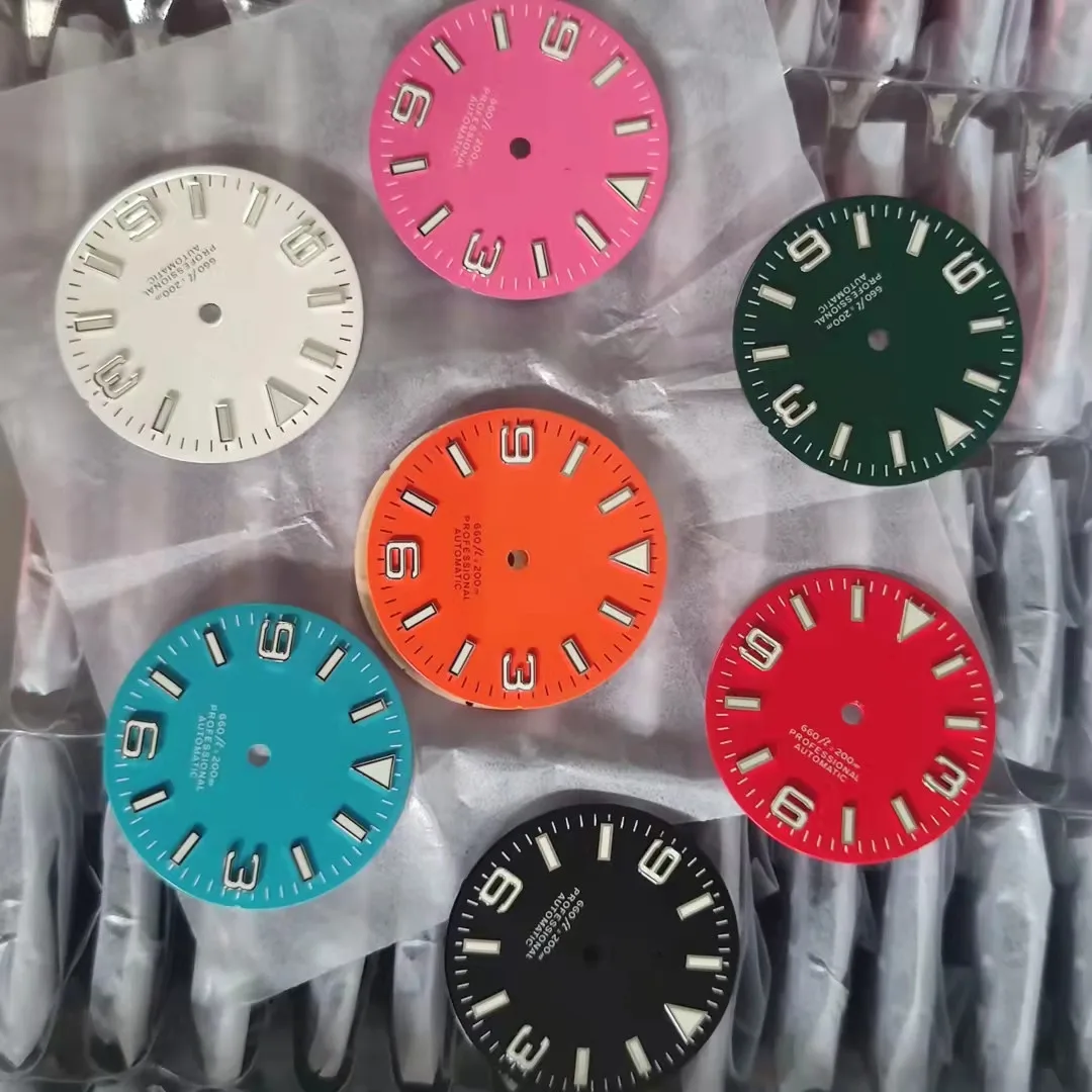 EXPLORER watch dial colourful dial For Skx007 SKX009 abalone Dive watch Turtle NH35  Movement 28.5mm watch mod