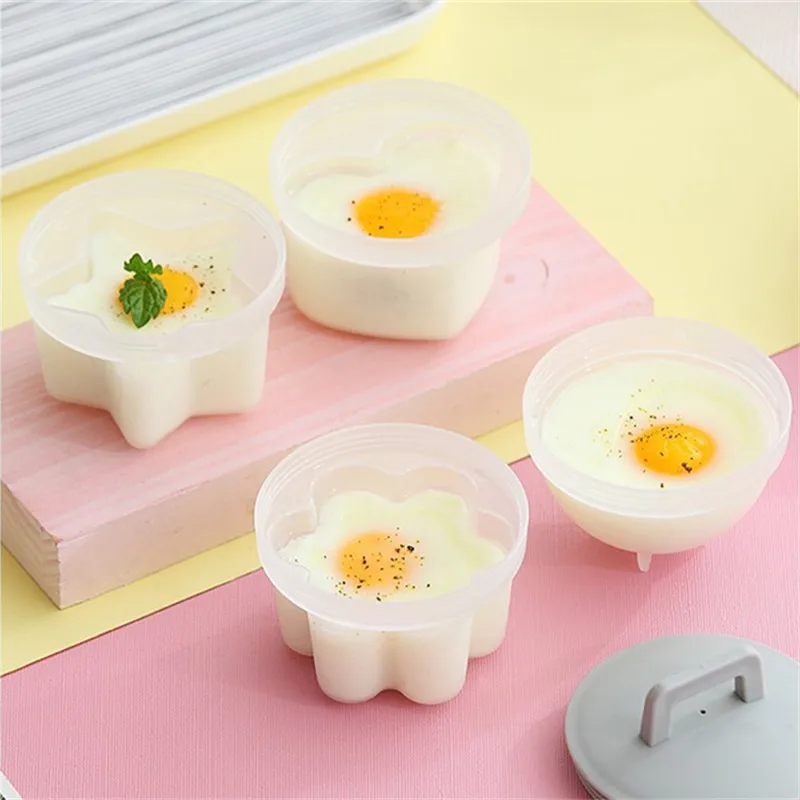 4 шт антипригарный силиконовый сердце образный Паровая камера для яиц домашняя