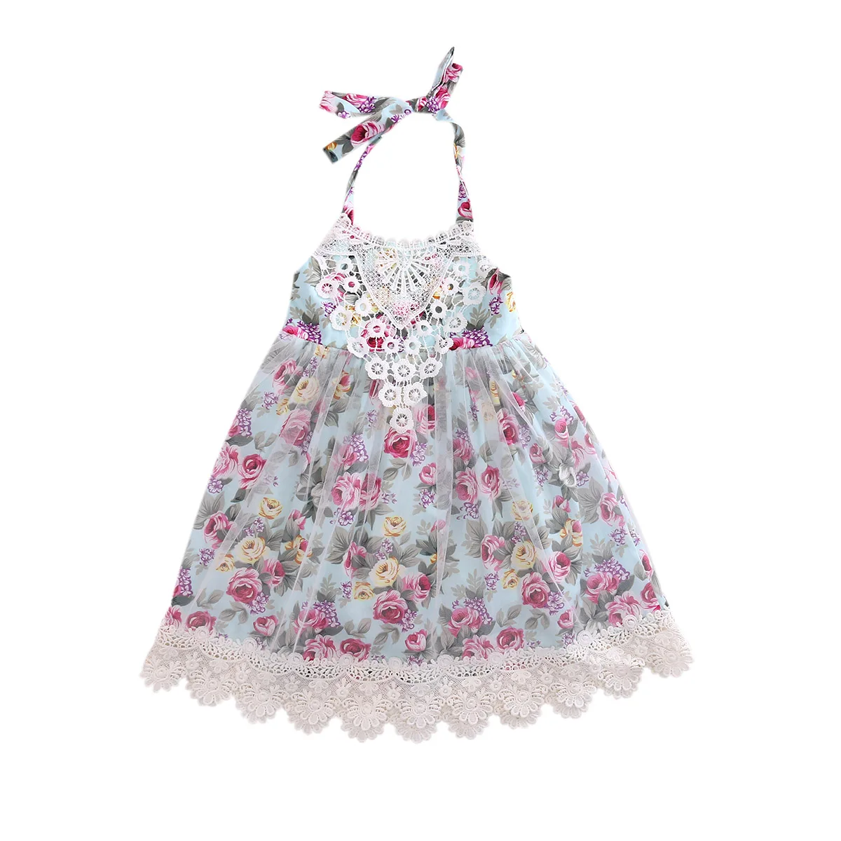 2018 new Newborn Baby Girls Tutu Lace Floral Dress Infant Toddler Party Clothes sweet fashion print lovely sleeveless CH | Детская