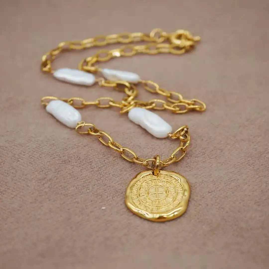 Ожерелье с бахромой и натуральным жемчугом от британского бренда|Ожерелья