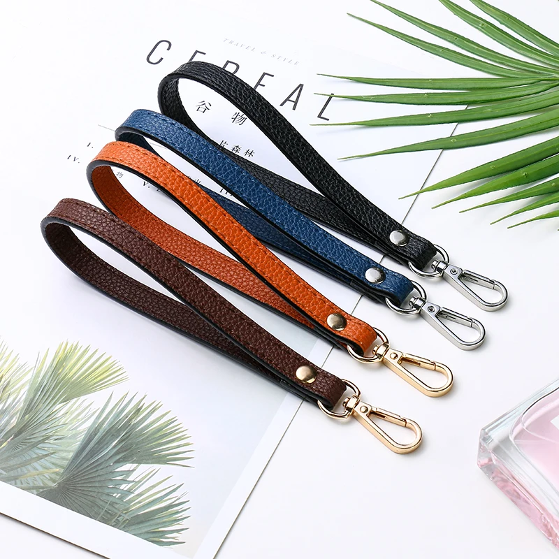 Women Simple Handle Purse Bag Belt Replacement Solid Color All-match Clutch Bag Strap Wallet Belt Women Wrist Bag Strap