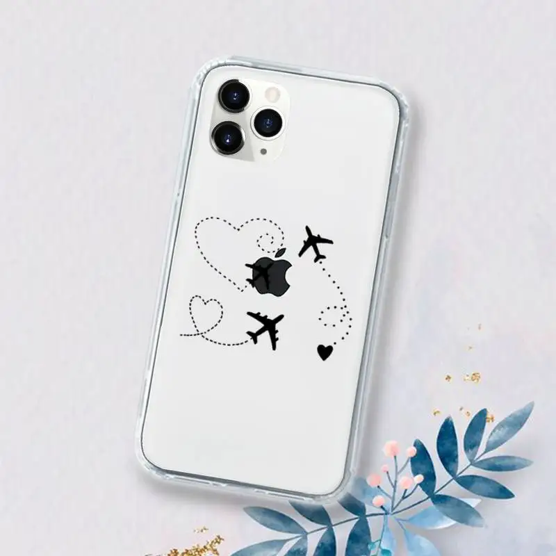 

World Map Travel Phone Case Transparent for iPhone 11 12 mini pro XS MAX 8 7 6 6S Plus X 5S SE 2020 XR