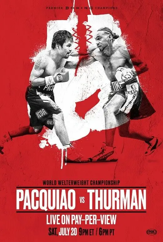 Manny Pacquiao против КИТ Турман уэльтермен боксерская спичка шелковая ткань настенный