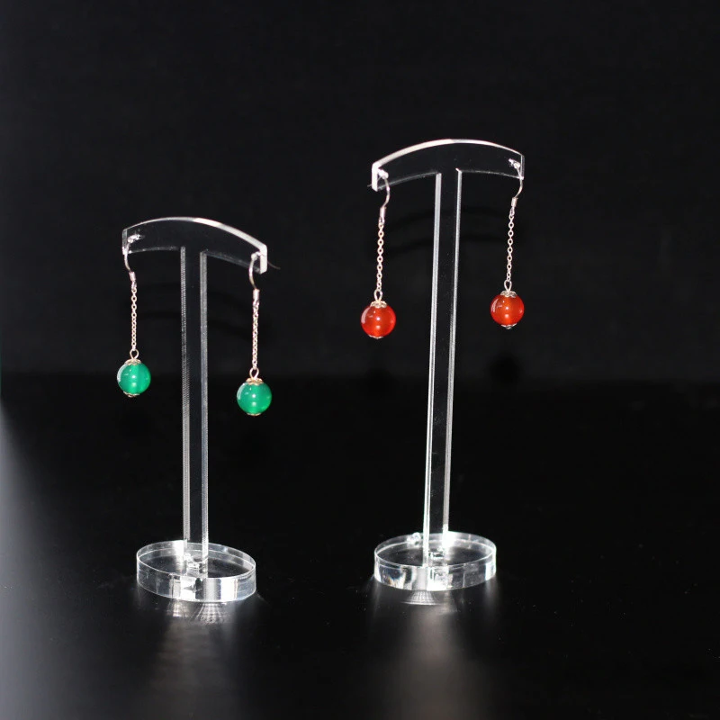 High Quality 2pcs/set White Acrylic Earrings Holder Showcase Jewelry Display Stand Earring Showing Rack Shelf | Украшения и